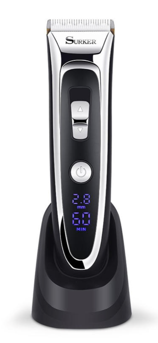 Professional Ceramic Hair Clipper Beard Trimmer Shaver with LED Display