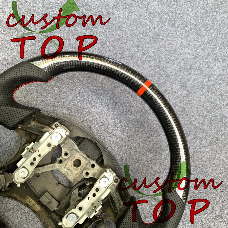 Volante de fibra de carbono real apto para Subaru Impreza WRX 2002 2003 2004 Foto 3 de 4