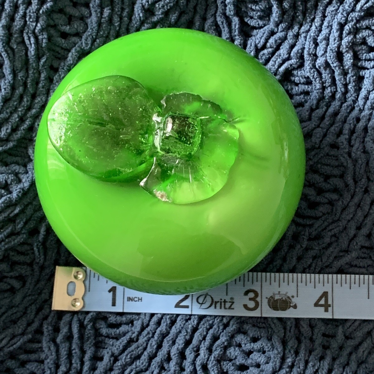 小物 antique vintage brocante old green Apple Large Ceramic Green Apple Figurine Sculpture | Chairish