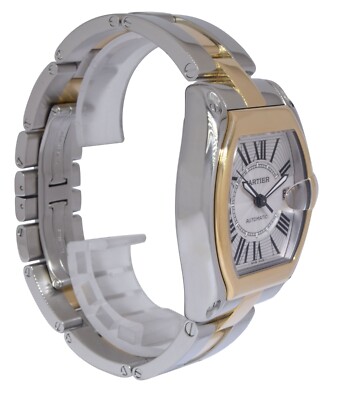 Cartier Roadster 18k Yellow Gold/Steel Silver Dial Automatic Watch