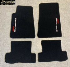 Autoteppich Fußmatten für GM Chevrolet Camaro silber rot 2farbig 2010-15 Velours