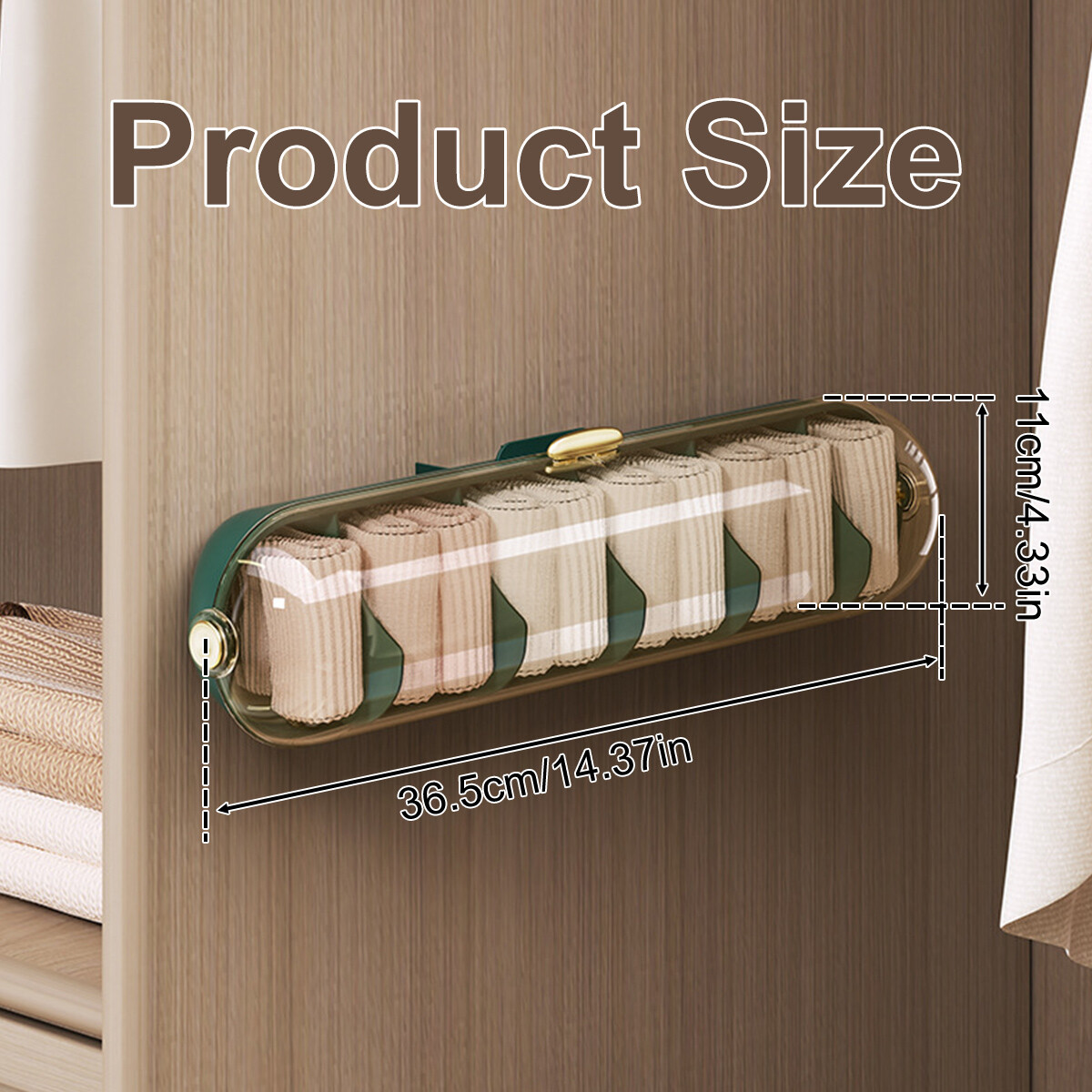 Wall Hanging Underwear Storage Box Clear Wall Mounted Panties Organizer