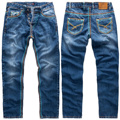 Rock Creek Herren Jeans Comfort Fit Dunkelblau Herren Hose Jeanshose RC-2270 NEU