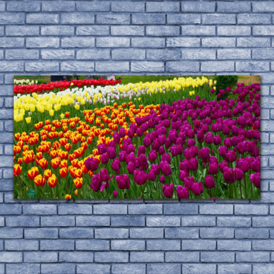 Tableau tulipes impression moderne sur toile washed tulips luca villa