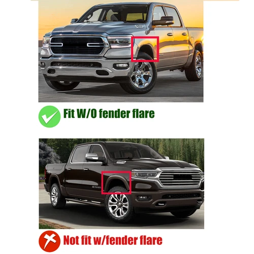 Front Left Side Filler Panel Bumper Molding W/O Hole For 2019-22 Dodge Ram 1500 - Picture 2 of 10