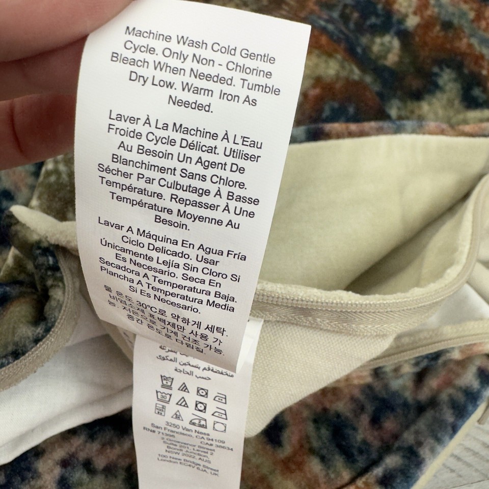 Pottery Barn Amaya Velvet Lumbar Pillow Cover Multicolor 16”x26” NWOT eBay