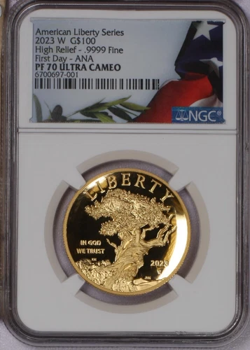 2023-W Gold American Liberty Series High Relief 1 oz. $100 NGC PF70 Ultra Cameo