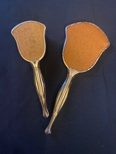 Vintage Brush, Mirror missing Glass Goldtone
