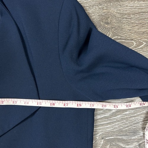Willi Smith Navy Blue Open Front Bell Sleeve Blazer Size S EUC - Picture 7 of 8