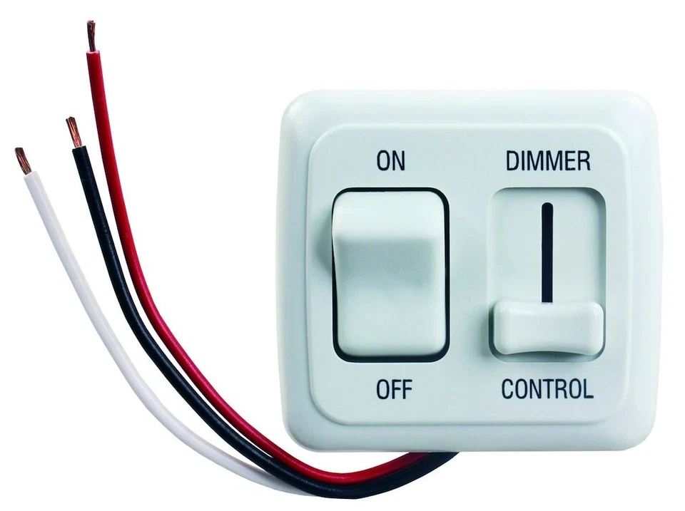 Interruptor de encendido y apagado dimmer LED blanco Jr Products 15205 Foto 4 de 4