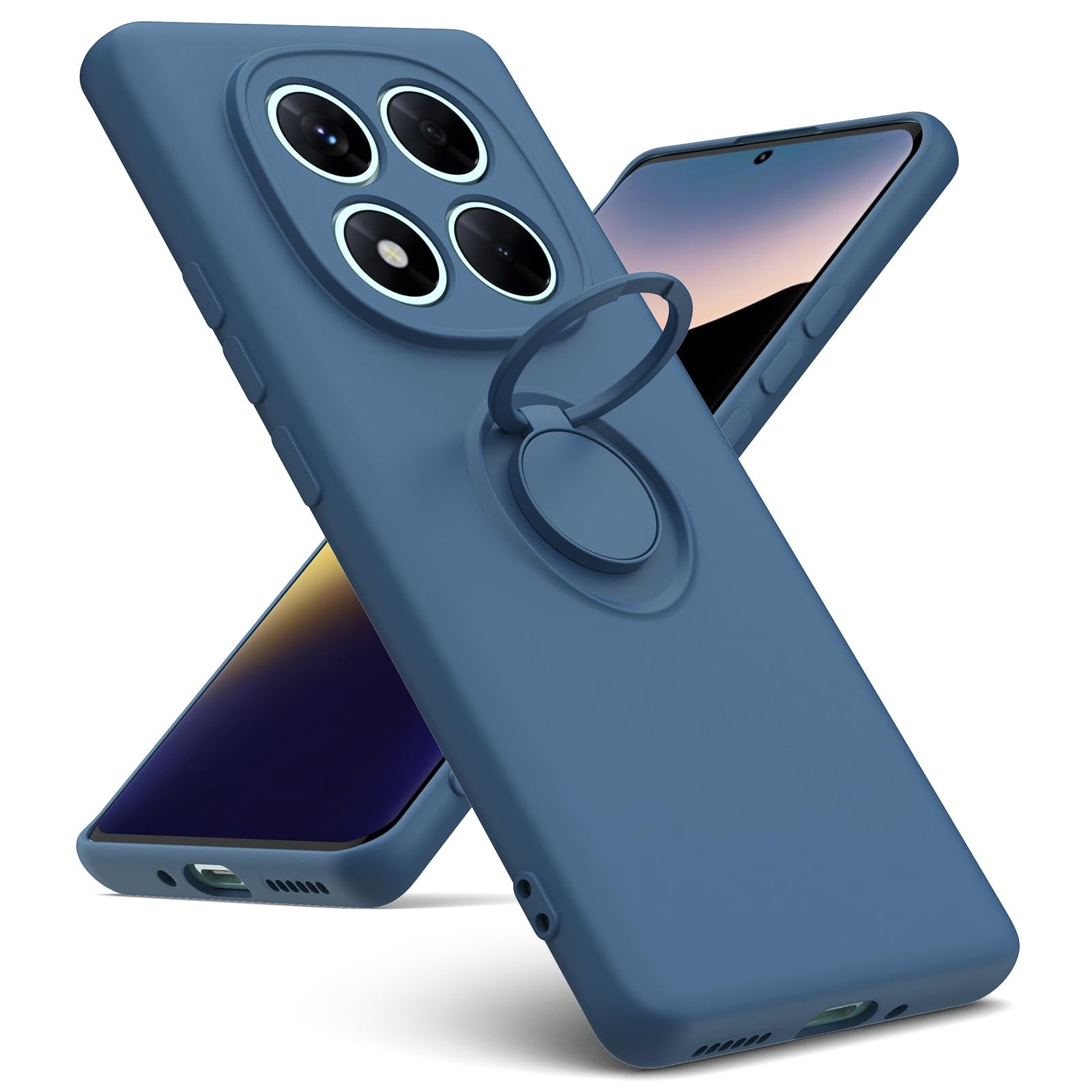 Coque Xiaomi Redmi Note 14 Pro 5G antichoc avec anneau rotatif 360 degrés