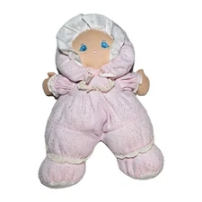 1994 Vintage Little Darlin’s Baby Doll Pink Terry Cloth Body Huggable Small Tear