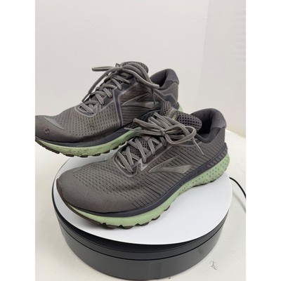 Brooks Adrenaline GTS 20 Grey Sage Green Running Shoes Womens 10 120296 1B 084