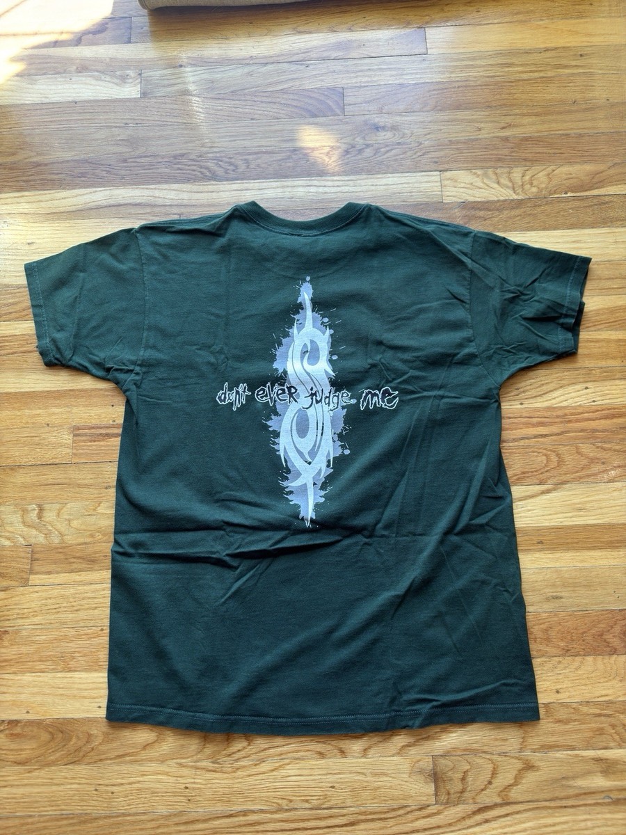 Slipknot Don't Ever Judge Me T Shirt Green XL 1999 Vintage Nu