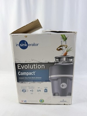 Insinkerator Evolution Compact 3/4 HP Garbage Disposal Quiet Series Open Box