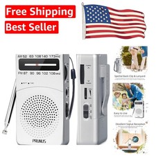 J-166 Lightweight Battery Operated Portable Radio - Classic Design for All Ages