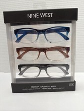 NIB Nine West 1.50 Readers Women  s 3 Pack Premium Reading Glasses Multi-Color