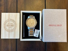 Original Grain The Brewmaster Barrel German Oak Mens Watch OG-10-003-BRWMST