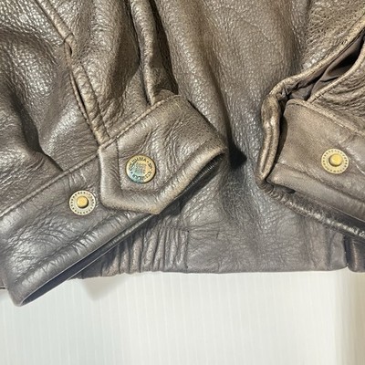 Vintage Rare Columbia Leather Bomber Jacket 100% Leather Rn