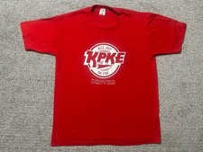 Vintage 80s KPKE Denver Radio Station Red T Shirt Mens M USA Made