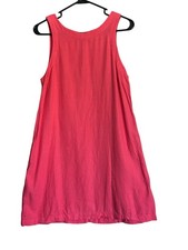 A New Day Womens Pink Linen Blend Shift Dress Size S Minimalist Classic Casual
