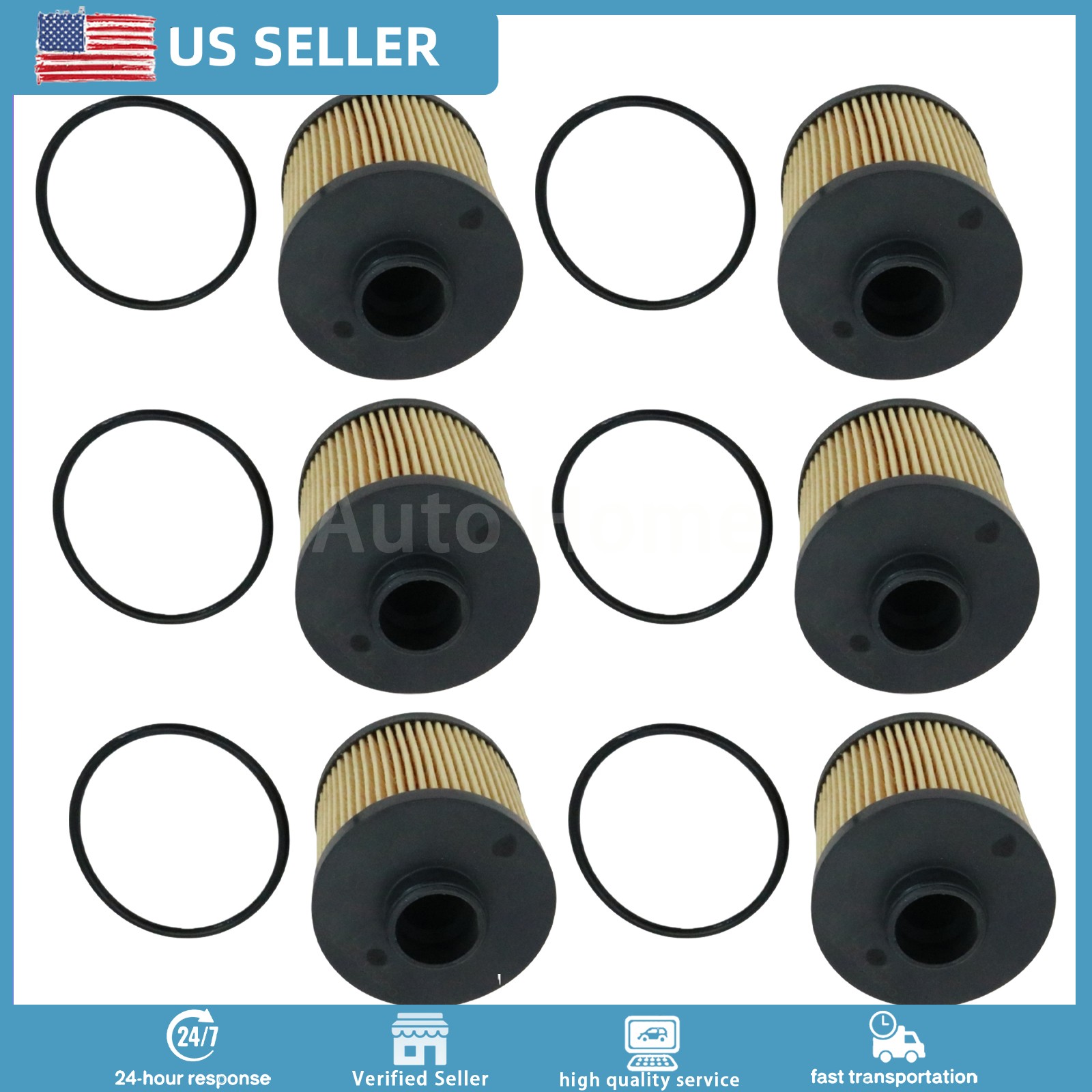6Pcs Oil Filter Fits Lamborghini Gallardo 2004-2008 07L115561C USA
