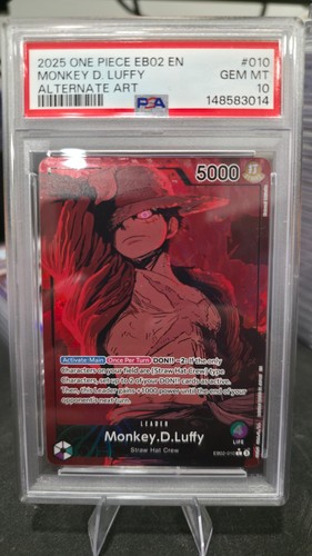 2025 One Piece EB02 EN Monkey D Luffy Alternate Art #010 PSA 10 GEM MINT - Picture 1 of 2
