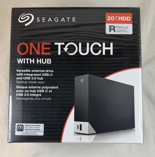 Seagate OneTouch STLC20000400 20 TB Desktop Hard Drive - 3.5 External with HUB