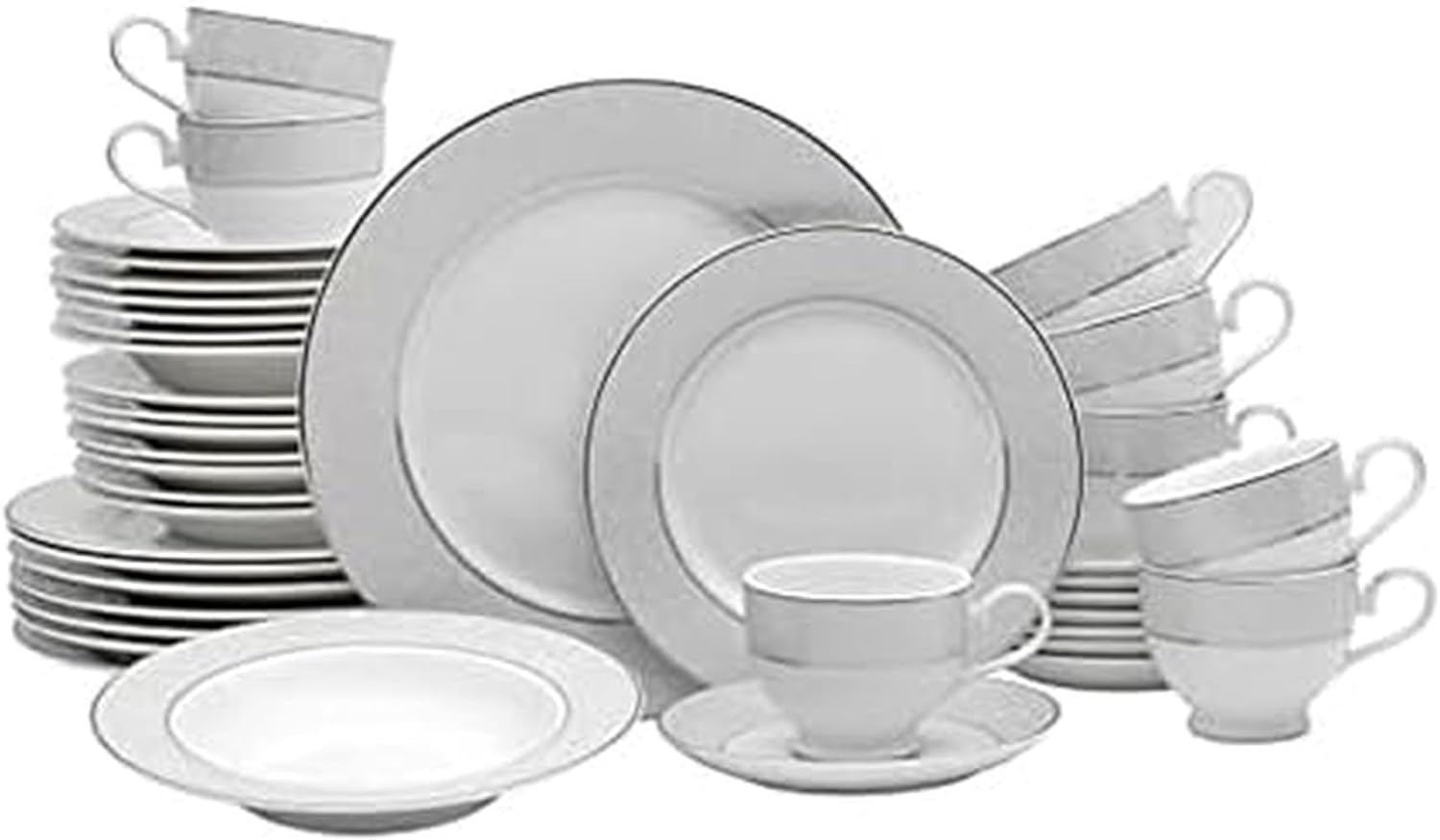 Mikasa Parchment 40-Piece Dinnerware Set, Service for 8, Durable Porcelain Plate
