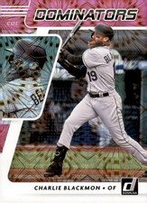 2021 Donruss #DOM8 Charlie Blackmon Dominators Pink Fireworks
