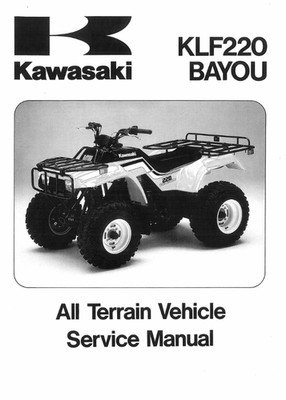 1988-2002 Kawasaki Bayou 220, KLF220 models Service Manual