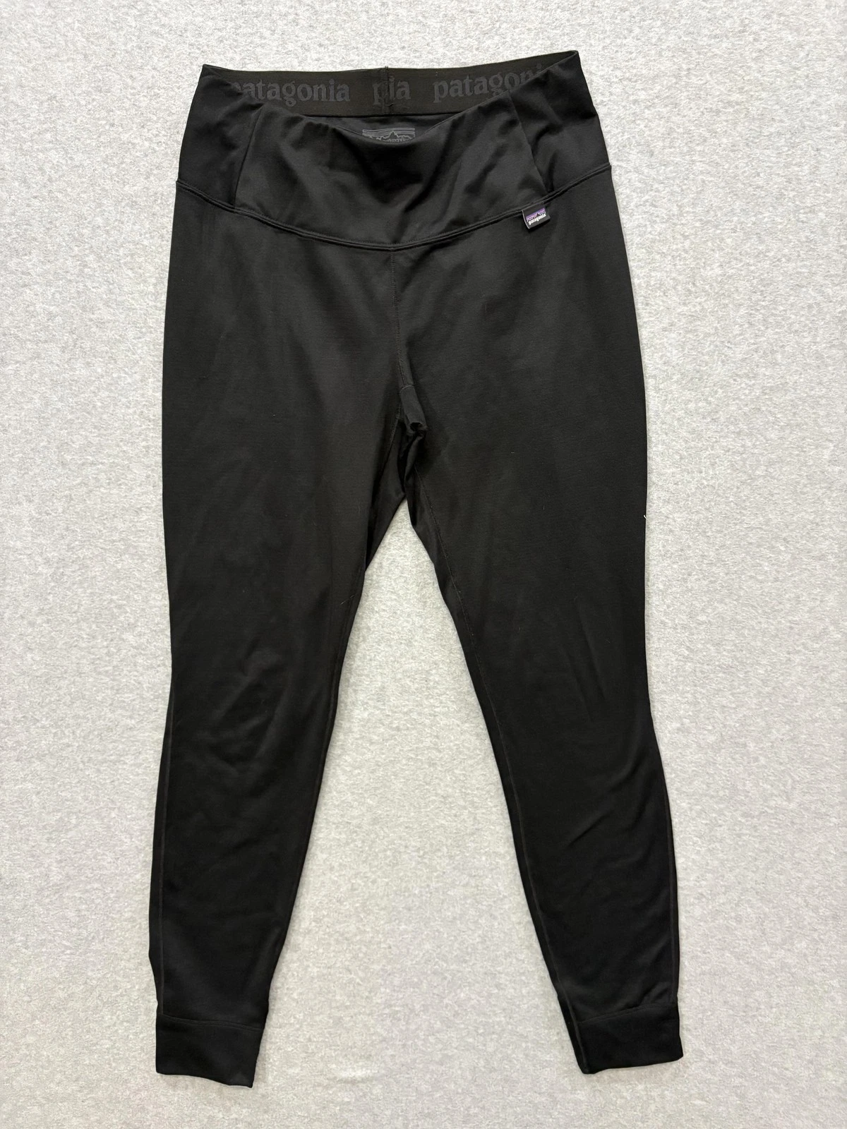Patagonia Capilene Midweight Baselayer Leggings Mens Small Black Thermal Pants