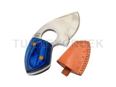 5'' Overall Wild Turkey Handmade Collection Skinner Knife With Leather Sheath