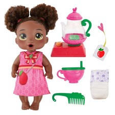 Baby Alive Kids' Bubble Tea Party Sophia Interactive Baby Doll Set wth 6 Accesso
