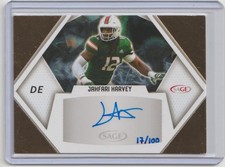 JAHFARI HARVEY 2023 SAGE #A-JH AUTOGRAPH SN 17/100
