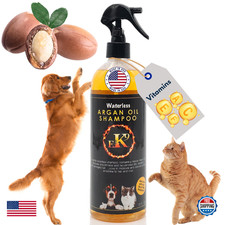 E3 Waterless Dog Shampoo 16 oz - Argan Oil Scented Dry Shampoo for Dogs Cats