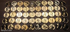1955 1956 1957 1958 Lincoln Wheat Cent Proof Penny Roll Pennies Red Us Mint 50