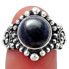 Natural Blue Aventurine 925 Sterling Silver Ring s.9 Jewelry R-1154