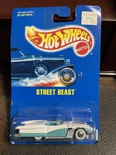 1991 Hot Wheels Street Beast #111 White Turquoise Vintage New Sealed