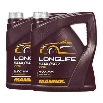 MANNOL 7715 Longlife 504/507 5W-30 Huile Moteur VW 504 00 507 00 2 x 4 L - Photo 1/4