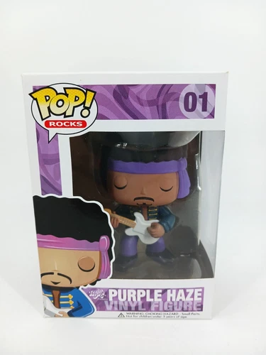 Funko Purple Haze #01 Pop Rocks Rare Jimi Hendrix Figure with Stacks Protector