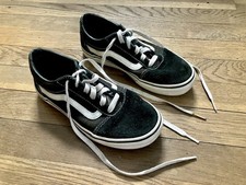 Vans Old Skool Sneakers Unisex Black And White Youth Size 4
