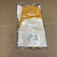 Ansell Golden Grab-It Gloves, size 10 Palm Coated - 1 Pair New In Package