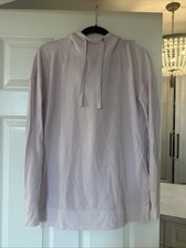 Athleta Light Purple Hooded Sweatshirt With Side Slits And Thumb Holes Size S