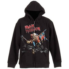 Image of Iron Maiden Hoodie Book Of Souls The Trooper Eddie band logo Official Mens New