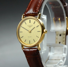 [N COMO NUEVO] Longines Cal. Vintage Reloj Mujer L153.2 153 6798 Cuarzo Dorado 23mm