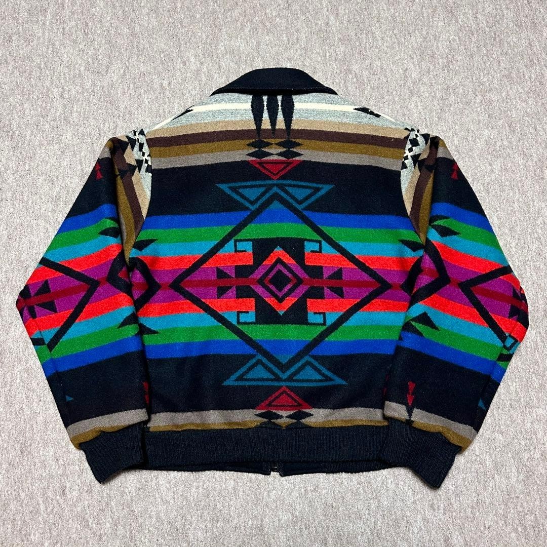 Pendleton Wool Jacket Native Pattern Black Made i… - image 2