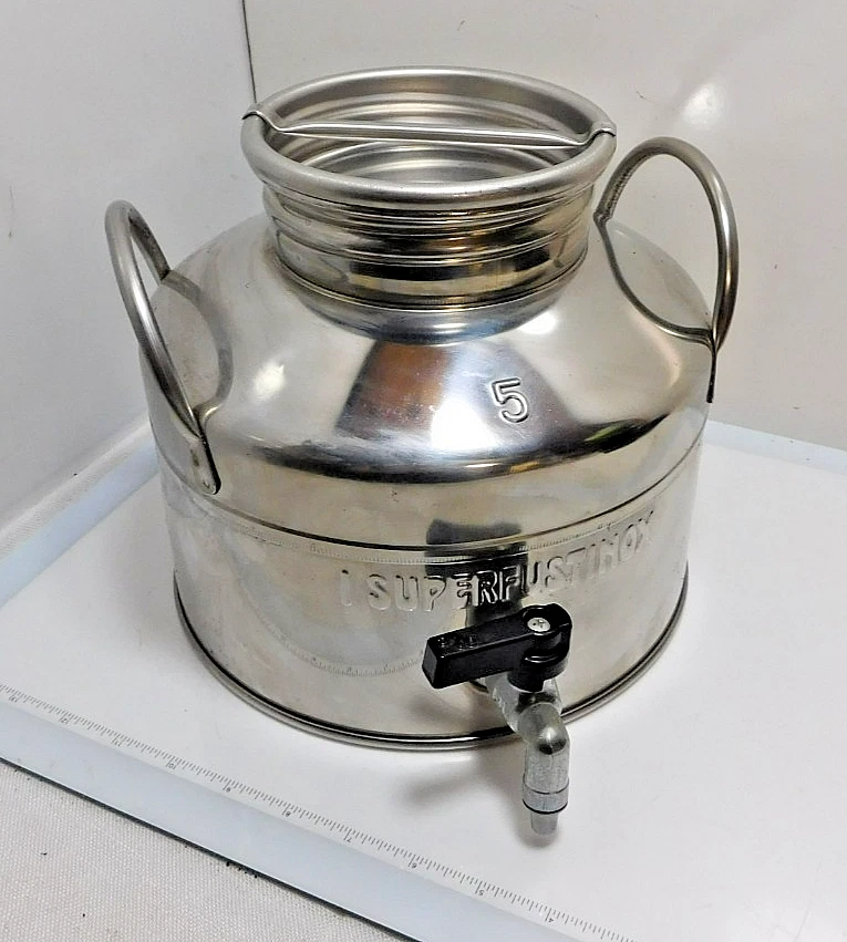 SUPERFUSTINOX Olive Oil Stainless Steel 5 Liter Dispenser w/ Spigot
Opens in a new window or tab
