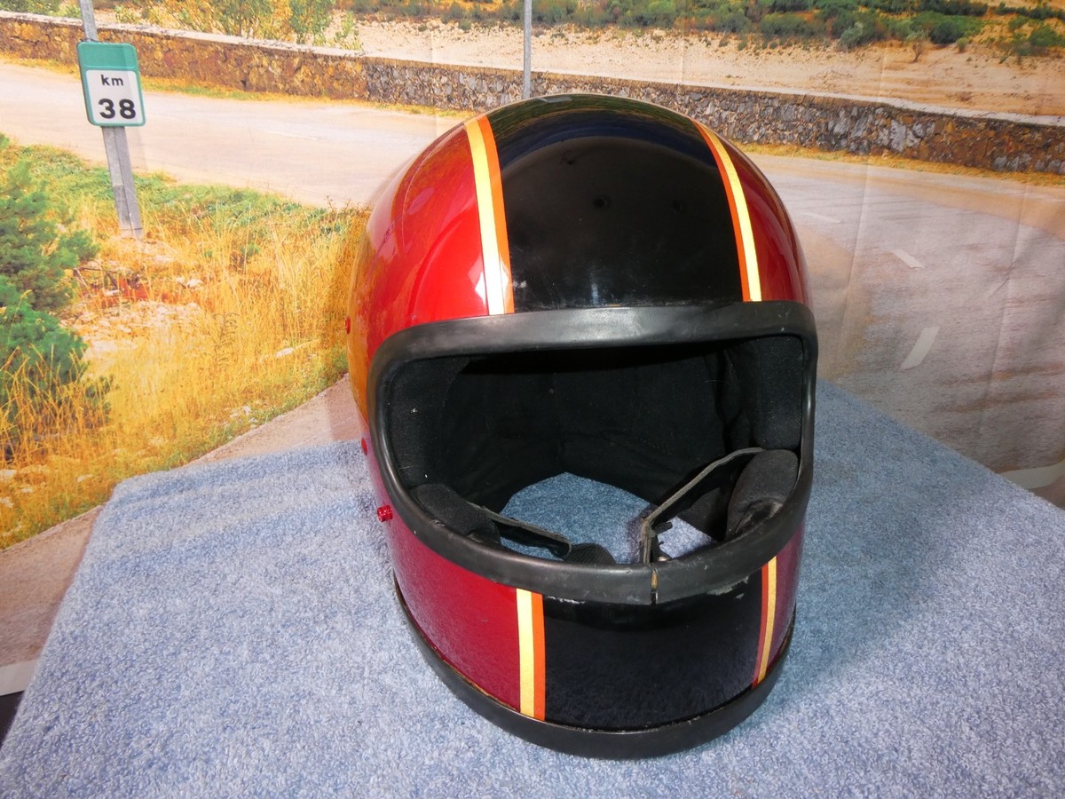 ホンダ　ヘルメット80s cbx cbr CBX Helmet Honda Red Black Full Face '79 XL Hondaline Shoei