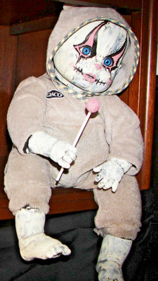 OOAK Creepy Odd 18  Ghost Clown Spirit Undead Scary Halloween Horror Art Doll
